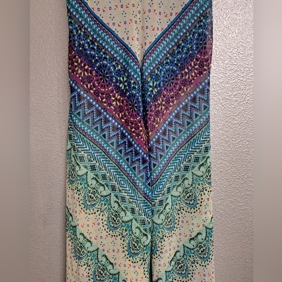 gnw Multi Colored Sleeveless Midi Dress Size L - Picture 11 of 11